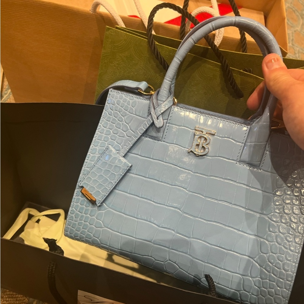 Burberry crocodile leather bag